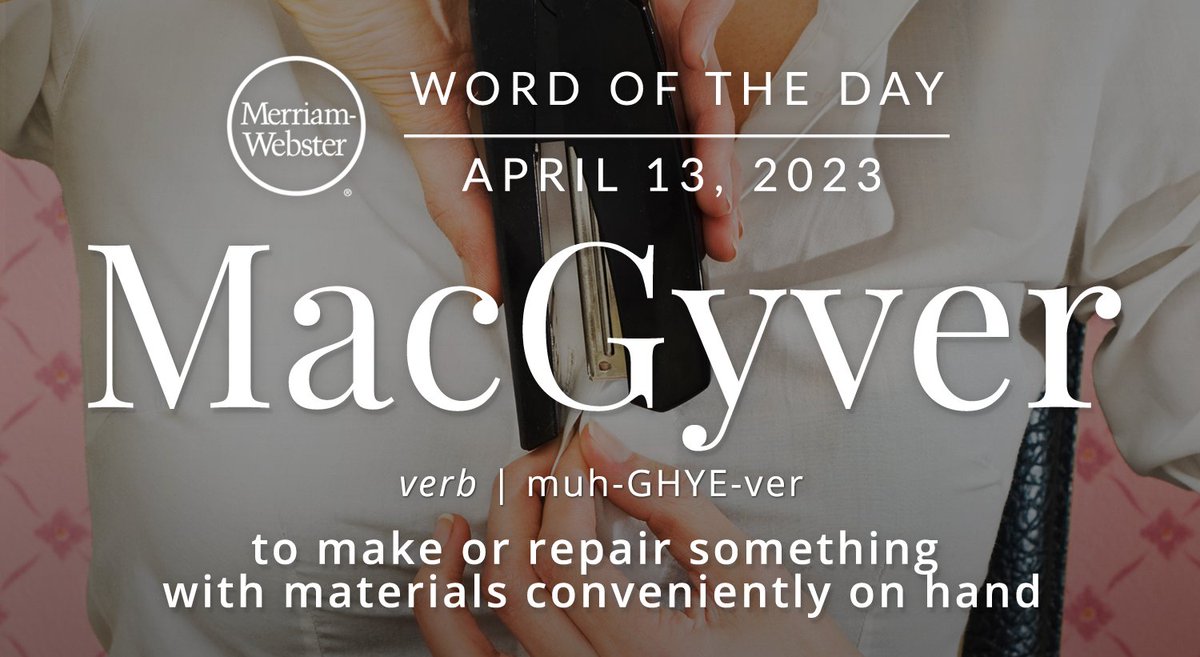 The #WordOfTheDay is ‘MacGyver.’ We posted this using only a paperclip, some tin foil, and a Motorola RAZR from 2006.
ow.ly/a7rY50NHhcB