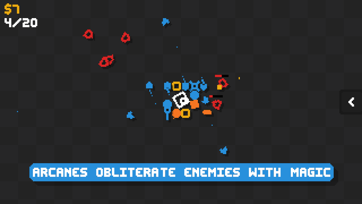 itchio's tweet photo. Torecower: Torecower is a arcade tower-defense minimalist game where you build automatic turrets to shoot enemies. 

https://t.co/Oe9SF32DNu https://t.co/bqk80h1okr