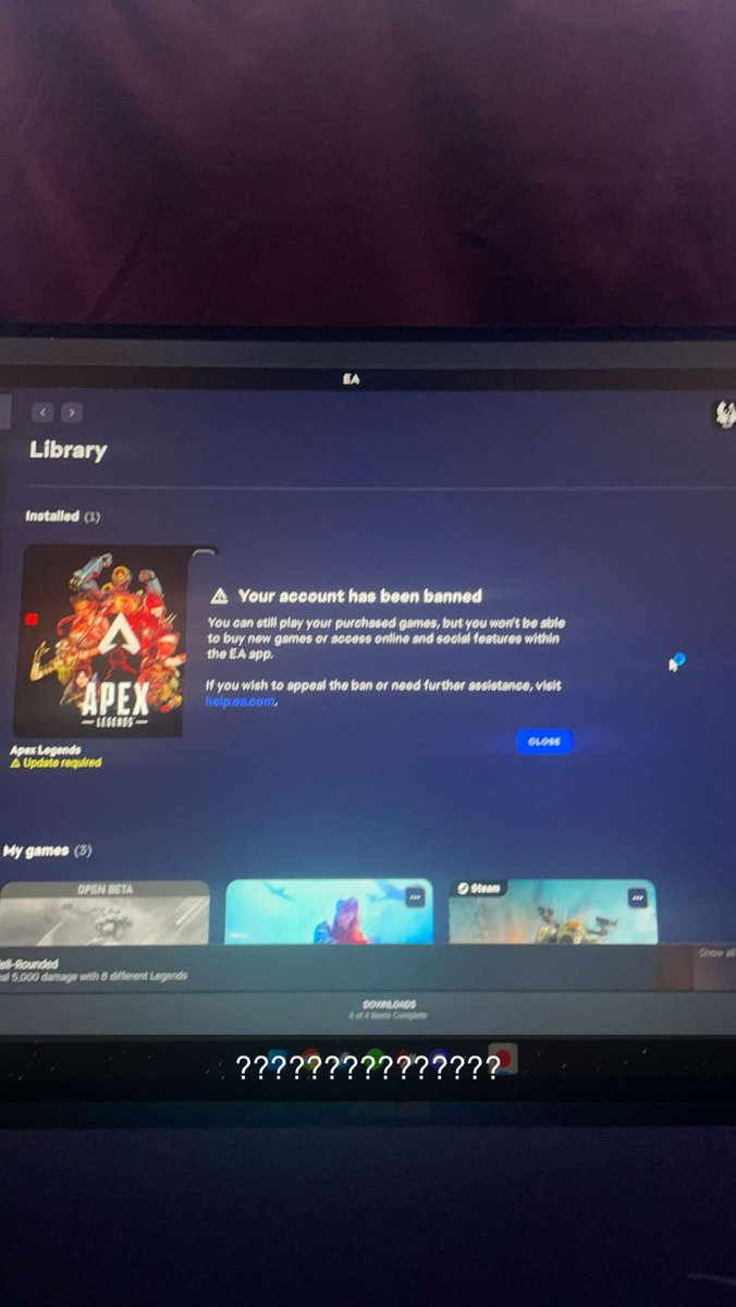 rtKiLo's tweet photo. @PlayApex @Respawn  why am i banned bro??? https://t.co/BvI7YN2kpK