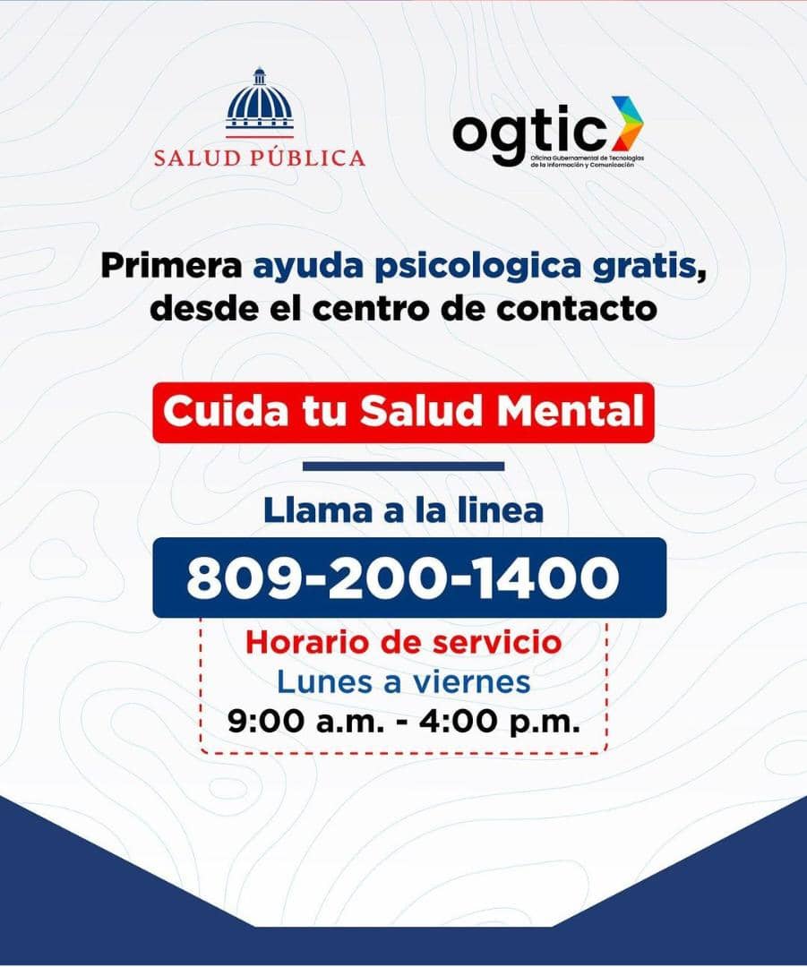 Habilitan Línea Ayuda Psicológica Gratis

notamedica.do/2023/04/13/hab… 

#notamedica #nm #salud #noticiasdesalud #ayudapsicologica #msp #ogtic