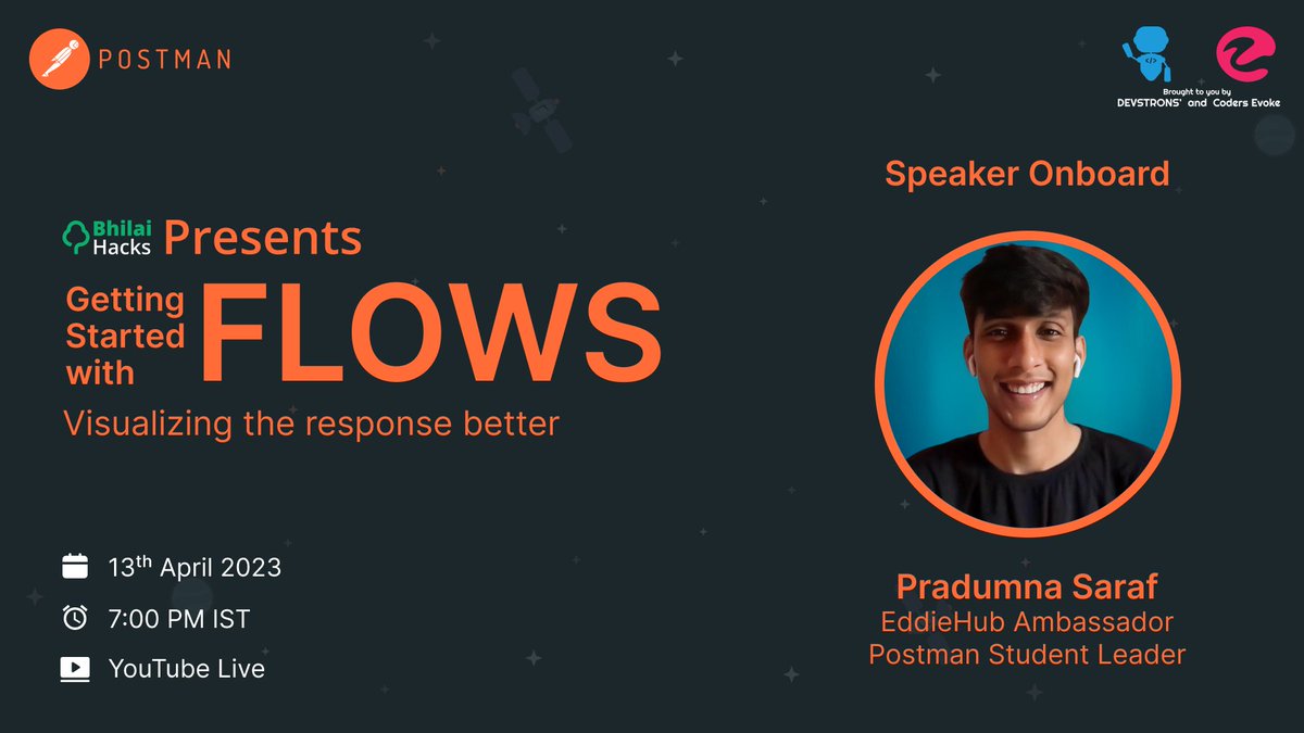 Ayush_7477's tweet image. Catch us live for the 3rd session of the #APIWeek with Postman stream with @pradumna_saraf at 7PM to learn how to automate your API testing using Flows and create custom visualisations for your API response. I&apos;ll be hosting the session, see you there! 🚀
Link below✨
