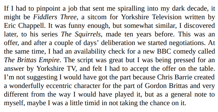 Happy birthday to #PeterDavison today. Here's a reminder that he was actually once considered for the role of Gordon Brittas but turned it down in favor of Fiddler's Three.