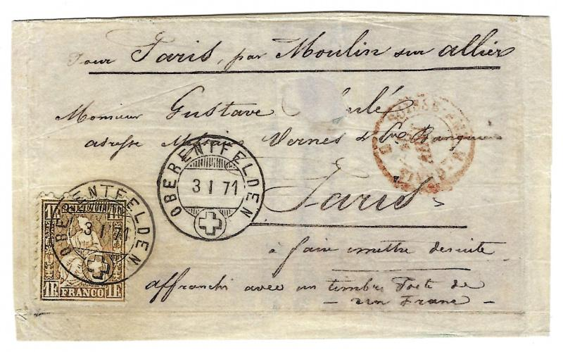 postgeschichte's tweet photo. Ein Spezialgebiet der Philatelie ist Post im Krieg. Am Beispiel dieses Zinkkugelpostbriefes von 1871 wird deutlich auf welch abenteuerliche Art dieser Brief befördert wurde. https://t.co/0rE8tttHwG https://t.co/LIgAmxNdGJ