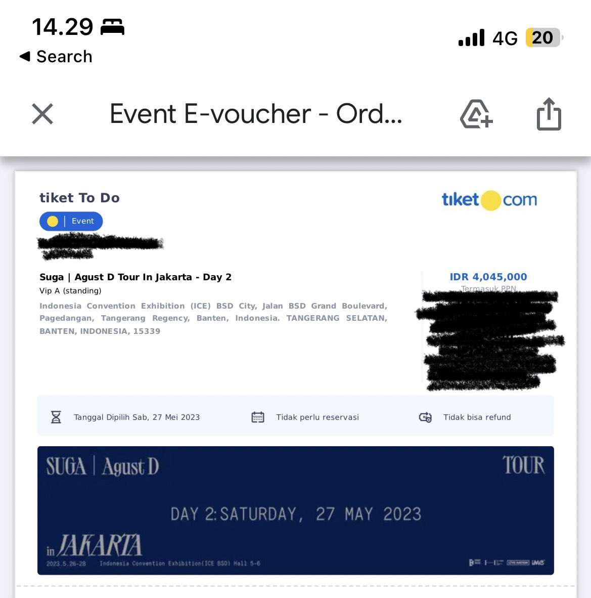 ukulele2303's tweet photo. WTS VIP Suga Jakarta gensales (6jt/tix) 

VIP A - qn 10** (D2) - 2tix 
VIP A - qn 12** (D3) - 2tix

✅Trusted! No Scam!
✅all proof ok
✅COD or vidcall
✅fullpay only ya!
✅bisa spaylater/cc
✅for serious buyer🙏🏻

#AgustD_SUGA_jakarta #AgustD_SUGA_Tour #SUGA_AgustD_Jakarta https://t.co/AjtyacFkW0