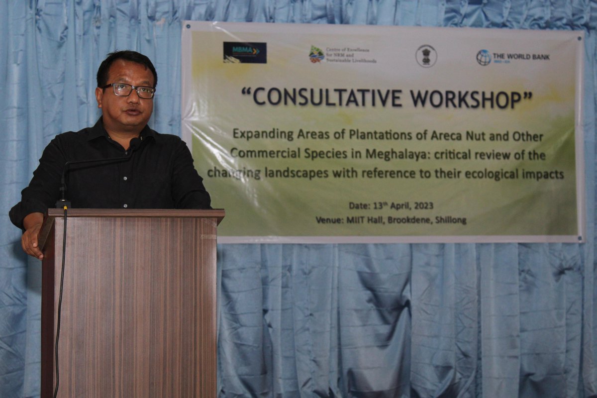 MeghalayaGov's tweet photo. #ConsultativeWorkshop on Expanding Areas of Plantations of Areca Nut and Other Commercial Species in Meghalaya held today at MIIT, Shillong @DiprMeghalaya @mbda_meghalaya @icarindia @nehu_shg (https://t.co/lmDYKpSG2G) https://t.co/fLxVyUjHo7