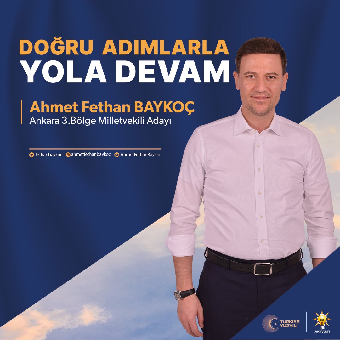 Doğru Adımlarla
Yola Devam
14 Mayıs’ta Türkiye Kazanacak, Millet Kazanacak
BAŞLASIN TÜRKİYE YÜZYILI
#RTErdogan
#AnkaraİçinHemenŞimdi
#DoğruAdımlarlaYolaDevam