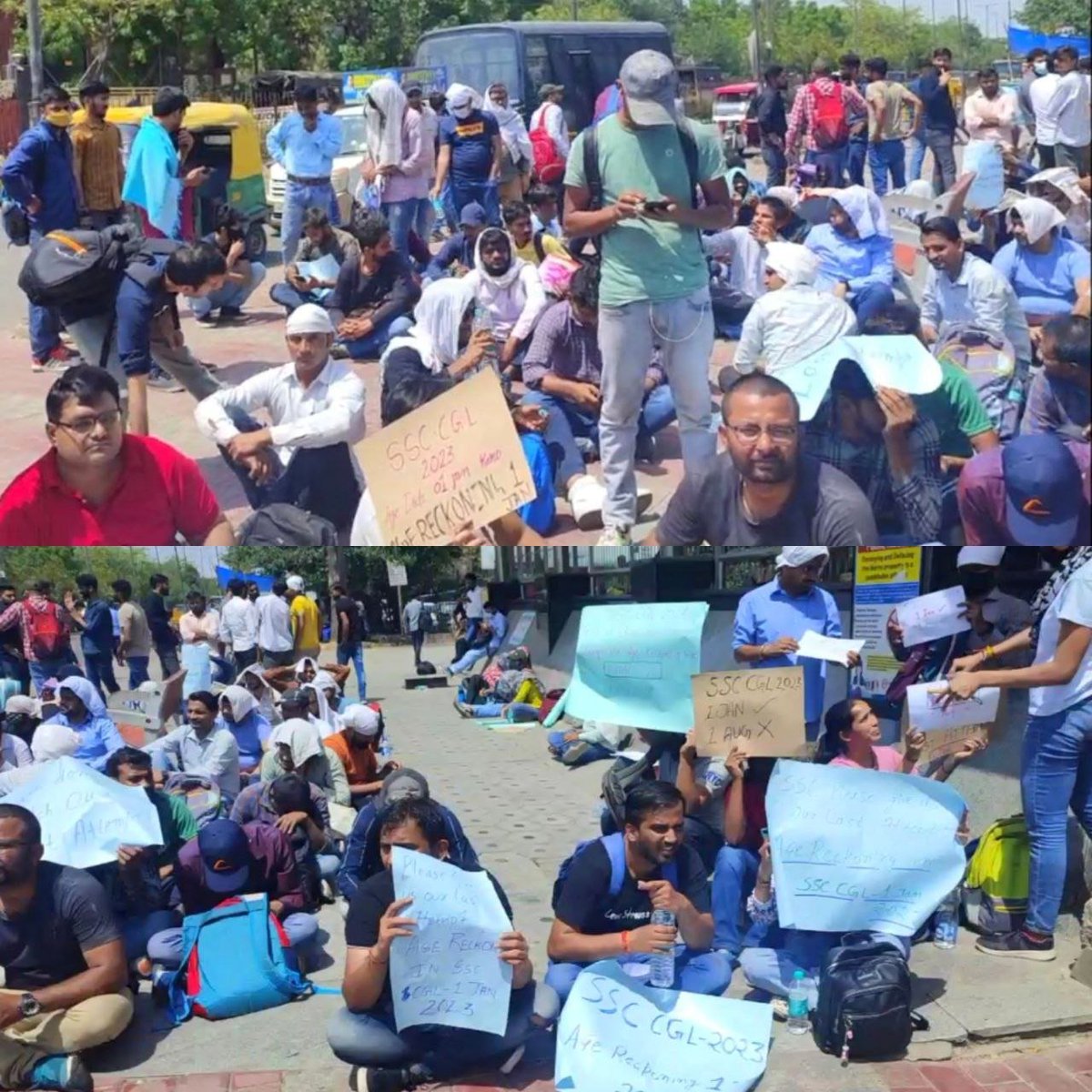 abhisharma7737's tweet photo. Students have travelled for last 36 hours to ssc Cgl complex just to be heard and in hope to get their last attempt in SSC CGL 2023. @DoPTGoI @DrJitendraSingh our lives depend on this decision. Please change age reckoning date to 1.1.2023.
#SSC_CGL_1JAN
@PMOIndia https://t.co/kfVHPRSoOY