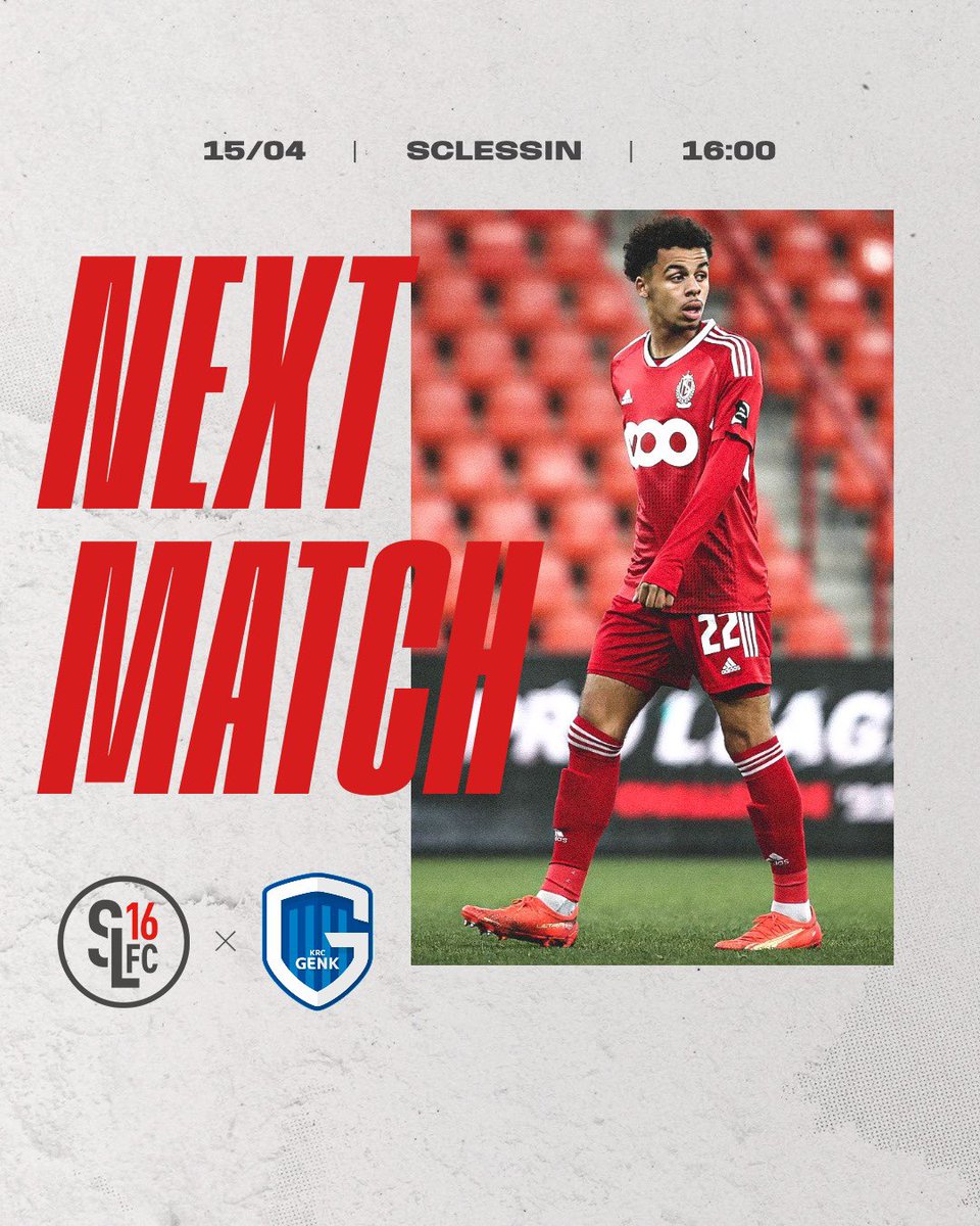 📆 𝗨𝗽 𝗻𝗲𝘅𝘁 : SL16 FC 🆚 Jong Genk ⚽️

🎟️ Entrée 𝗴𝗿𝗮𝘁𝘂𝗶𝘁𝗲 pour les abonnés / 𝗚𝗿𝗮𝘁𝗶𝘀 toegang voor de abonnees ! 🔴⚪️

#SL16GNK #CPL #COYR