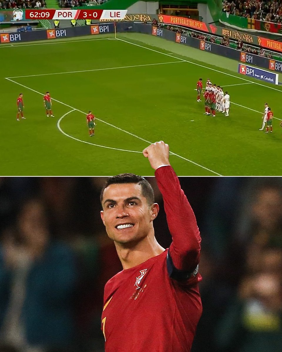 TeamCRonaldo's tweet photo. Cristiano Ronaldo scored more freekicks since turning 38 than Aguero did his whole career. https://t.co/SFwoSmtbxu
