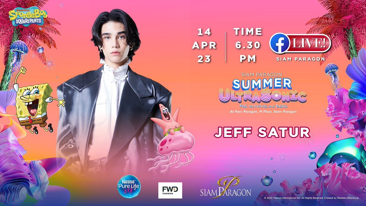 studio_onsaturn's tweet photo. 📌พรุ่งนี้พบกับ

🔫💦“Siam Paragon Summer Ultrasonic 2023 
: Feel the Waves and Beats"

🗓️ 14 April 2023
📍 Parc Paragon, BKK
⏰ 19:00 PM (GMT+7)
🖥️ LIVE : https://t.co/3VBY9y6F8C
 
#SiamParagon 
#jeffsatur
#Songkran2023 https://t.co/TCfj9Oatqd