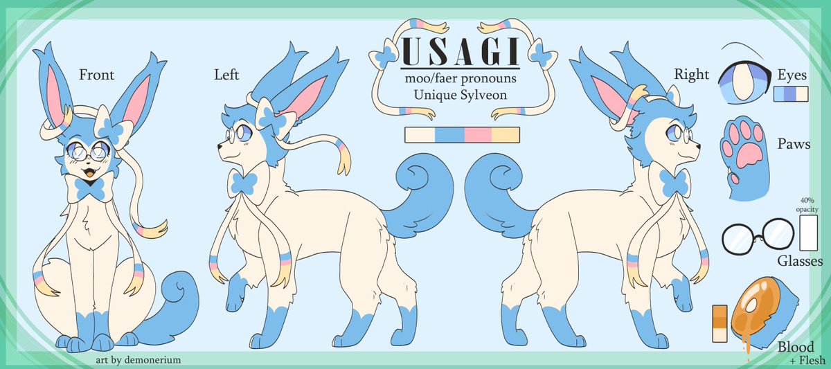 Howdy hey! Im Usagi / Usa!! I'm a disabled furry artist! I use moo/faer pronouns!! 

I also stream on twitch at MoosBloom! Feel free to follow me there!