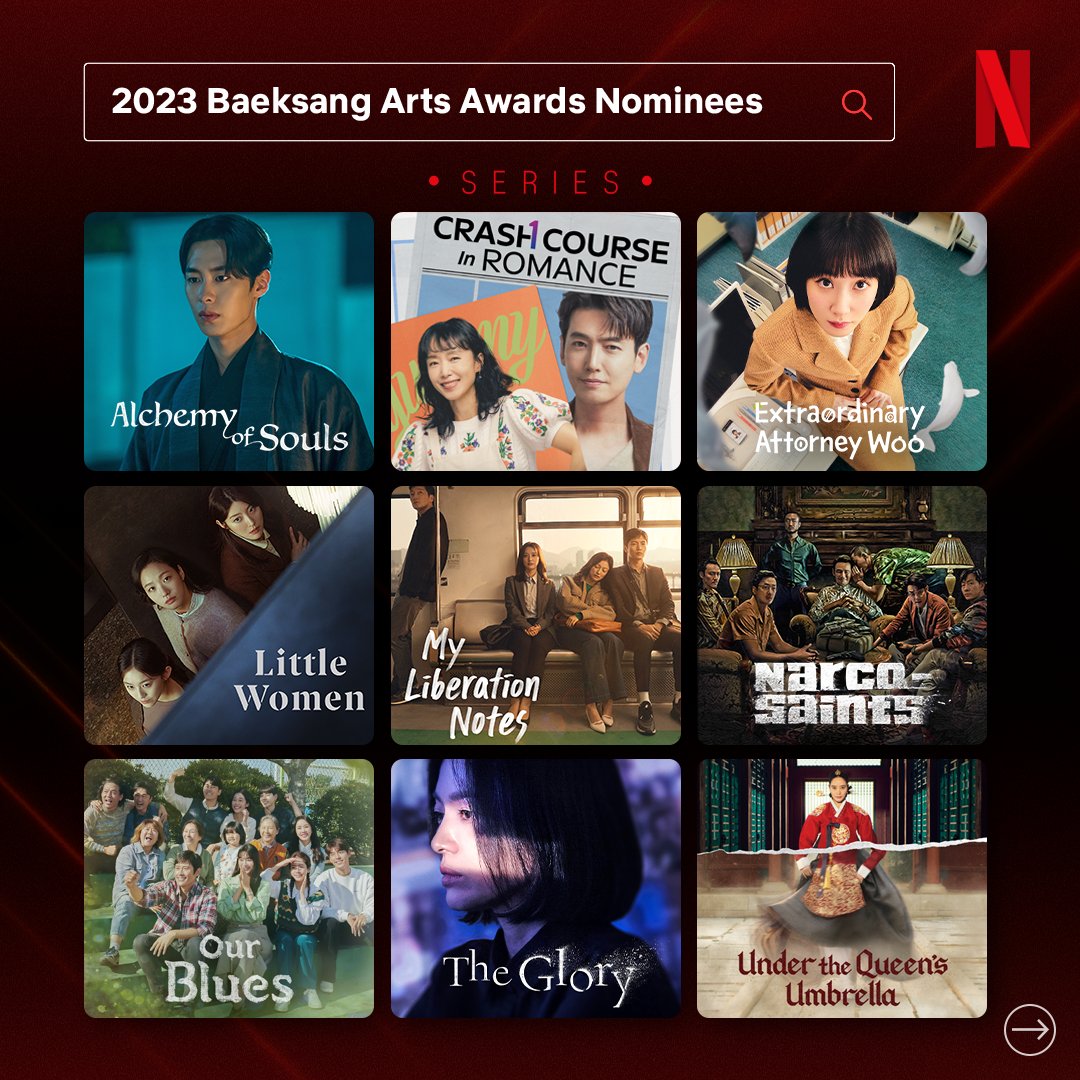 NetflixID's tweet photo. Aku mau ngucapin SELAMAT buat 13 judul Netflix yang berhasil masuk nominasi di Baeksang Arts Awards 2023! 🎊 Udah nonton semua? Kalau belum, sikat tonton sekarang! 🔥 https://t.co/E3SHnZciNJ