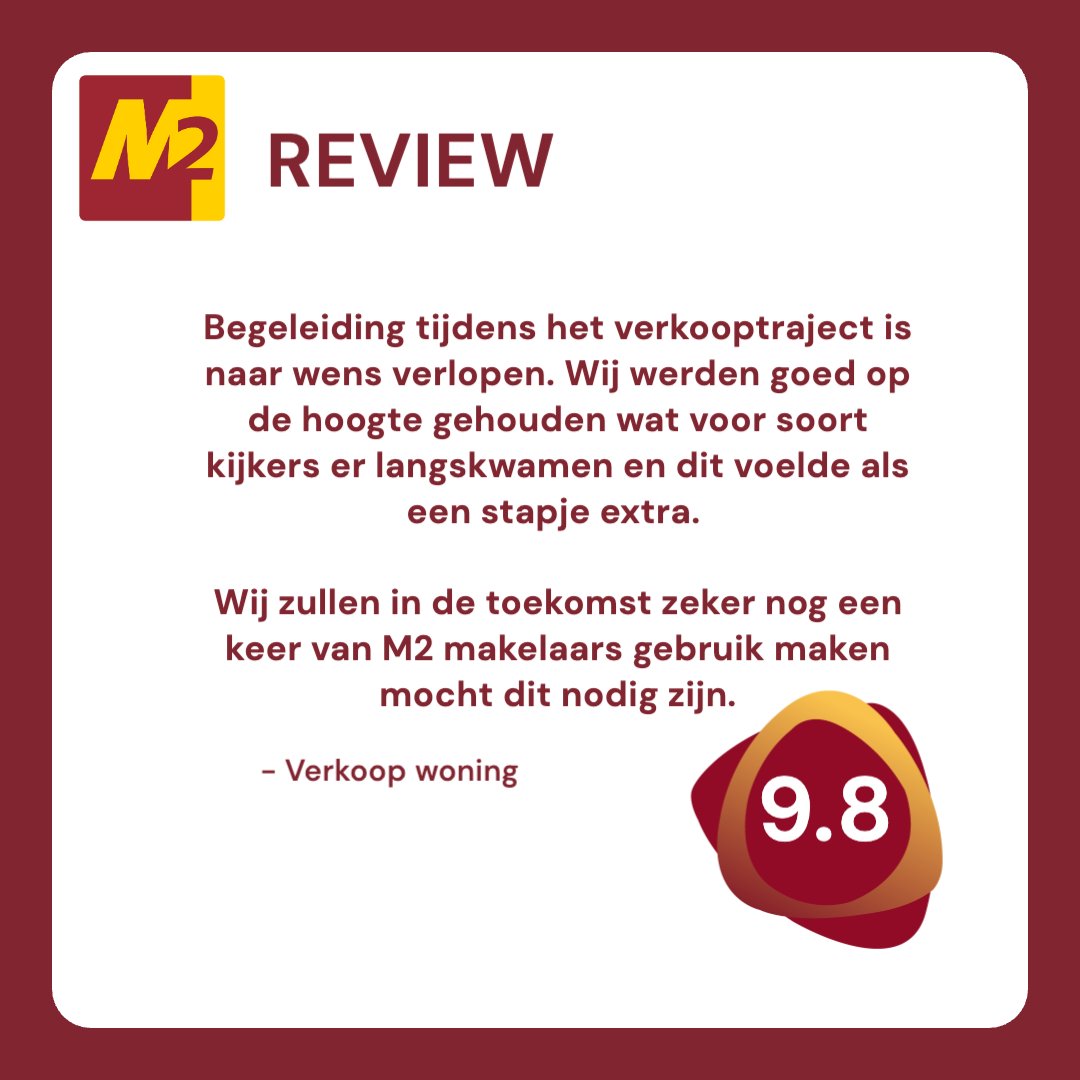⭐ 🆁🅴🆅🅸🅴🆆 ⭐

Wederom een geslaagd verkooptraject en tevreden klanten! 🏡🔑

Ook verkoopplannen? Onze makelaar komt graag eens langs voor een vrijblijvend gesprek!

☎️ 088 44 24 100
📧 info@m2makelaars.nl

#Persoonlijk, #Actief, #Ervaren. Daarom kies je M2 Makelaars!