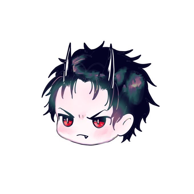 アイコンにしようと思って描いたけどやっぱりハジメじゃないと落ち着かなくてやめたちび鬼方さんです 