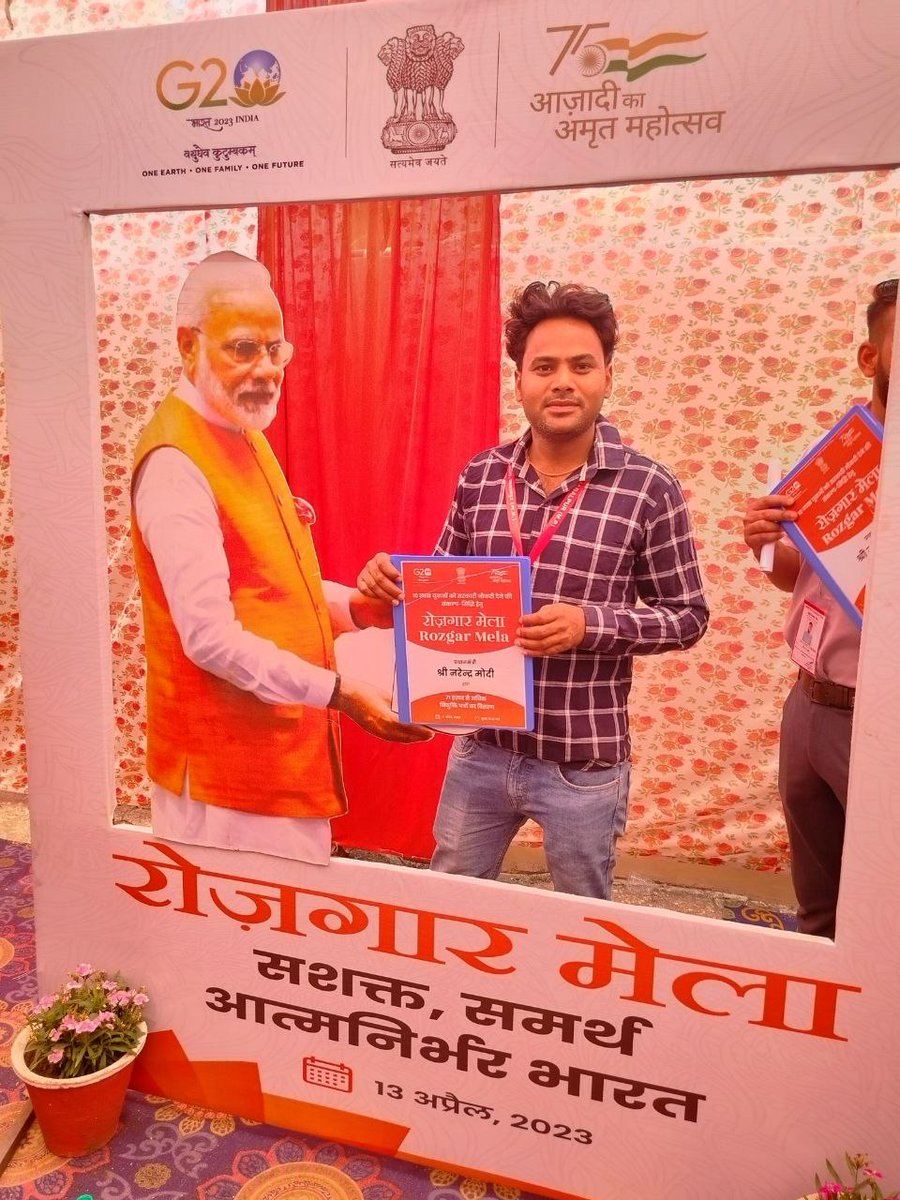 Thank you <a href="/PMOIndia/">PMO India</a> for giving me the opportunity to serve our nation through a government job. I RISHIKESH MEENA, honored to be a part of your vision for a better future. #RozgarMela   <a href="/DoPTGoI/">DoPT</a>  <a href="/PIB_India/">PIB India</a>  <a href="/mygovindia/">MyGovIndia</a>  <a href="/RailMinIndia/">Ministry of Railways</a>