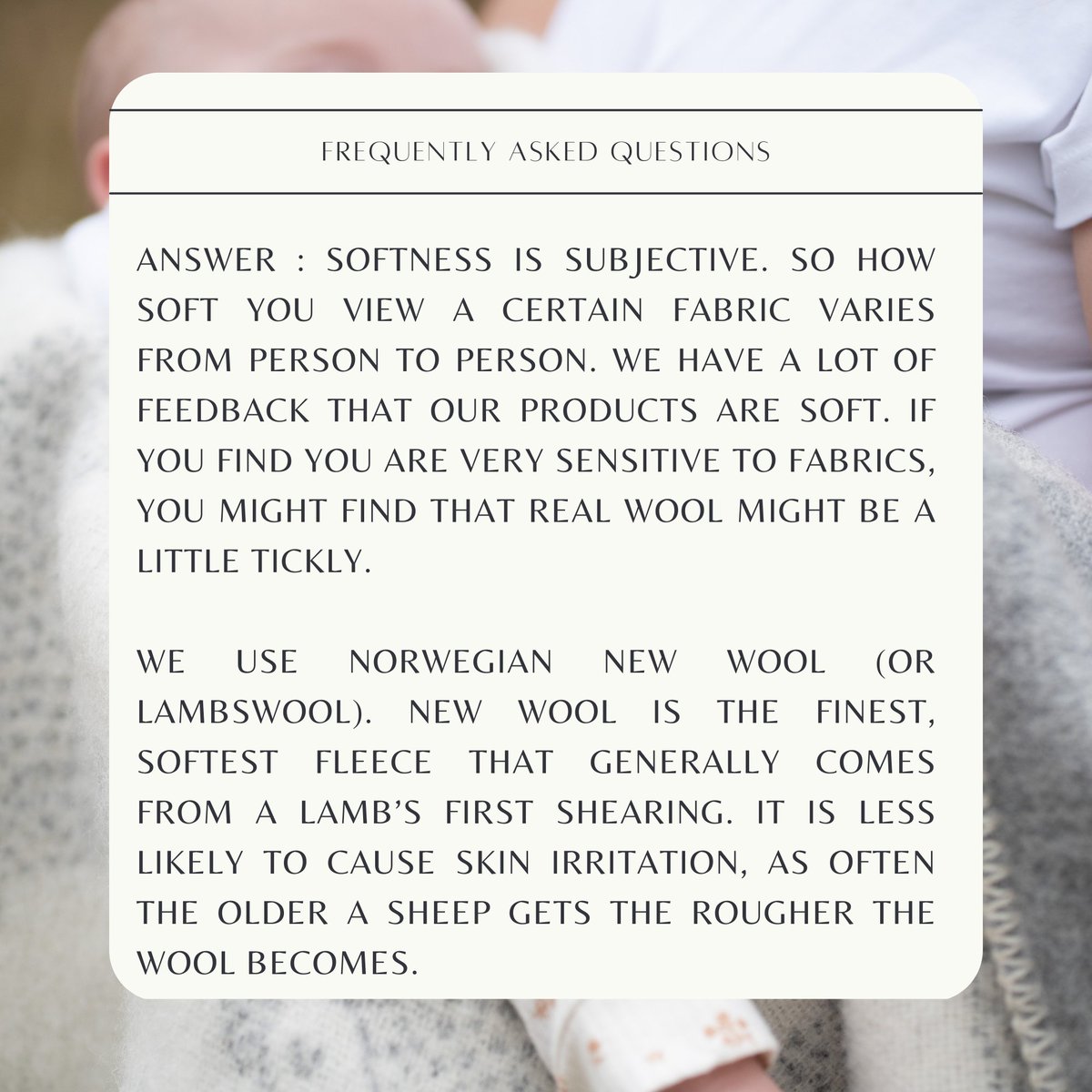 Softness is a big factor when deciding whether to get a blanket, so it’s not a surprise that we get asked this question a lot!

#softblanket #woolblanket #woolthrow #woolblankets