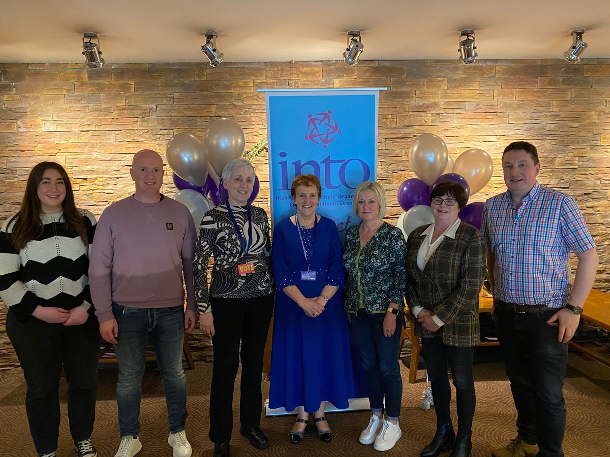 MullingarINTO's tweet photo. Mullingar Branch delegates wish Carmel Browne, District 7 the very best on her formal appointment as Vice President of the @INTOnews Irish National Teachers' Organisation #INTOCongress23 https://t.co/Ps3qpsOn30