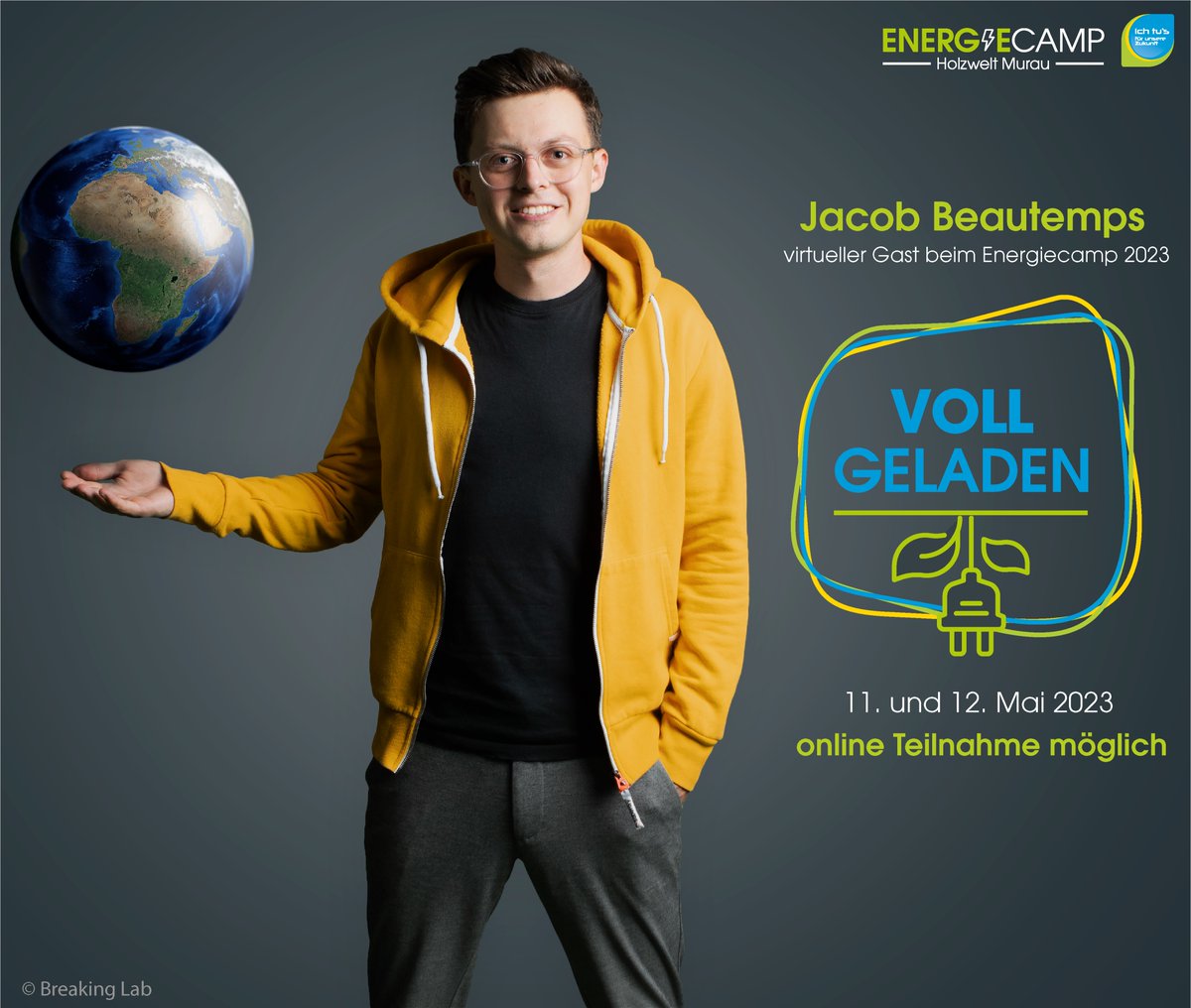 @jacobbeautemps zählt mit mehr als 550.000 Abonnenten auf seinem Kanal 'Breaking Lab' zu den erfolgreichsten Youtubern Deutschlands ✅beim Energiecamp Holzwelt Murau 2023 ist er als virtueller Gast live zugeschaltet ❗👉 online Teilnahme möglich! energiecamp.at/#anmeldung