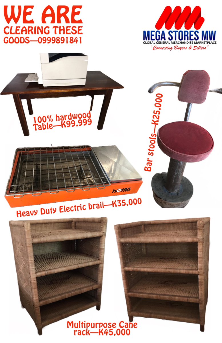 MegaStoresMw's tweet photo. We have these goods in Blantyre &amp; LL. Free Delivery everywhere in Malawi. 0999891841 https://t.co/XE3DfHcGip