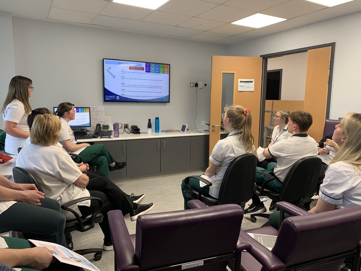 Fantastic end of placement presentations from <a href="/tcd_ot/">TCD OT</a> students Roisín &amp; Sarah <a href="/stjamesdublin/">St James's Hospital</a> 1) a dementia focussed project based placement in residential care 2) Active Recovery Team - a discharge to recover &amp; assess service, it was a pleasure having you join our team <a href="/AOTInews/">Association of Occupational Therapists of Ireland</a>