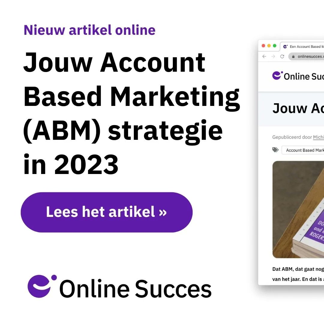 Dat ABM, dat gaat nog weleens heel groot worden, aldus 2017. Het was destijds dé trend van het jaar. En dat is alweer 6 jaar geleden. 

Toch lijkt Account Based Marketing een opleving door te maken. Je leest er alles over op ons blog: buff.ly/3nRQZOb