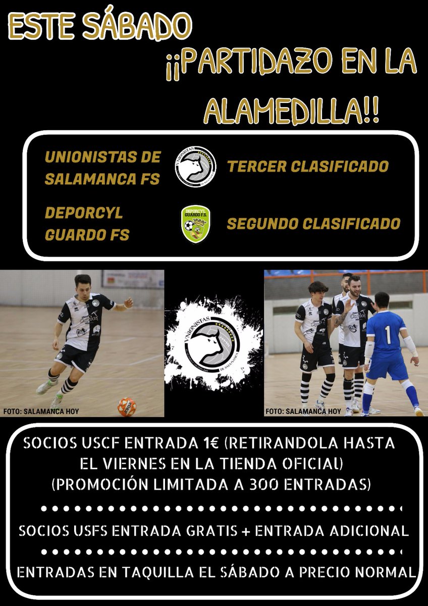 cdsalamancafs's tweet photo. 📣 PARTIDAZO/

¡¡No me digas que no mola ver la ALAMEDILLA así!!

Este sábado queremos que sea un fortín que lleve en volandas a nuestros guerreros @unionistasfs a la victoria que nos acerque a los play off de ascenso a segunda división, de locos 🤪🤪

Y porqué no @UnionistasCF https://t.co/ZptP0CGqLa