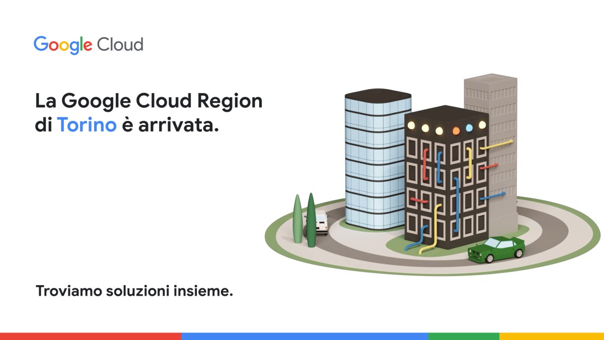 GoogleCloud_IT's tweet photo. Oggi, insieme a @TIM_Enterprise e @IntesaSanpaolo, celebriamo la nuova #GoogleCloud Region di Torino: un #cloud più intelligente, aperto, affidabile per accelerare la #digitaltransformation del Paese. Evento live su @Agenzia_Ansa ➡️ https://t.co/WeRCrOrp8K #GoogleCloudItalia https://t.co/i7vcwGeHDB