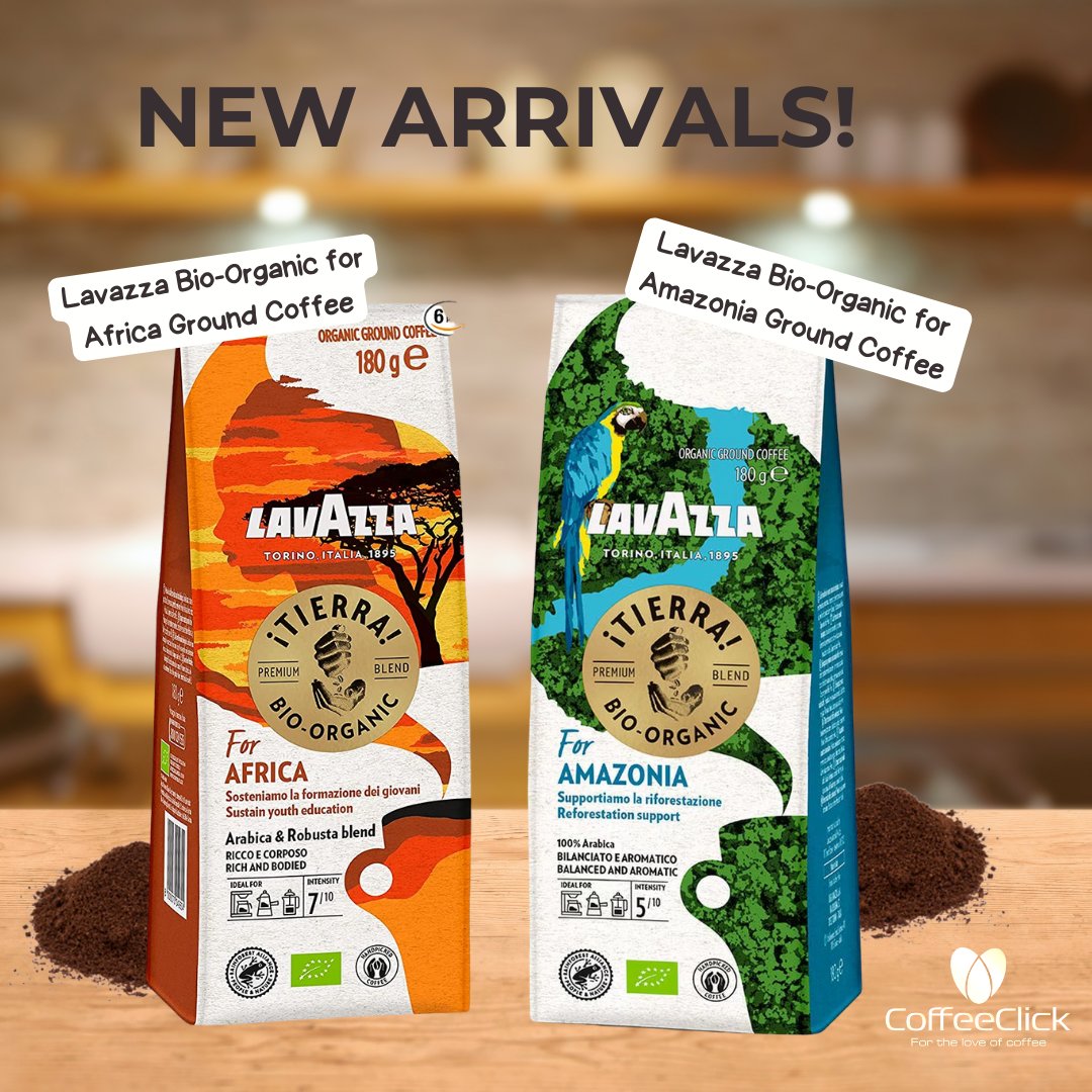 CoffeeClick_Ire's tweet photo. Check out our new arrivals! A selection of handpicked Arabica and Robusta from Peru and East Africa where the Lavazza Foundation supports the new generations of farmers  🌱 

Buy yours here:
🌍 For Africa: https://t.co/1wPmne8R0N

🌎For Amazonia: https://t.co/dHZUCZysfk https://t.co/za8TjabdNu