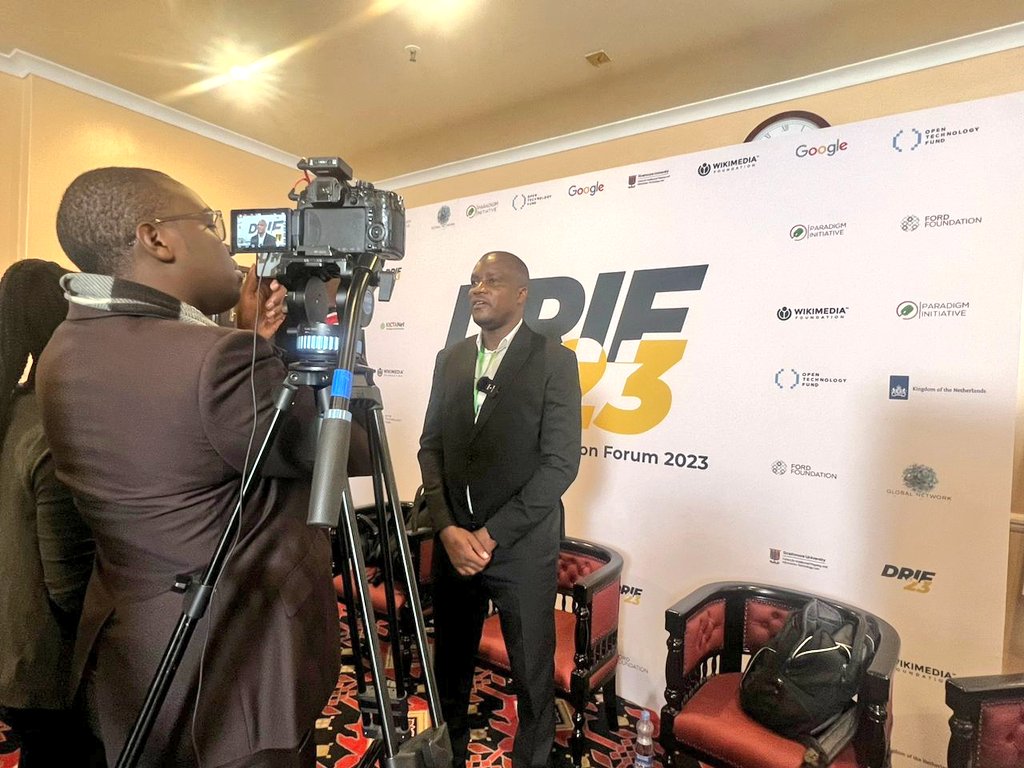 .<a href="/Afrocybersmart/">African Cybersmart Network</a> coordinator, <a href="/DavidMoepeng/">David Moepeng</a> talking to journalists on how the network is helping organisations advance cyber security awareness. 

#AfricaBeCyberSmart #DRIF2023