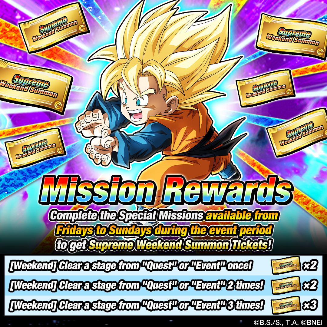 Dragon Ball Z Dokkan Battle on Twitter "Supreme Weekend Summon Special