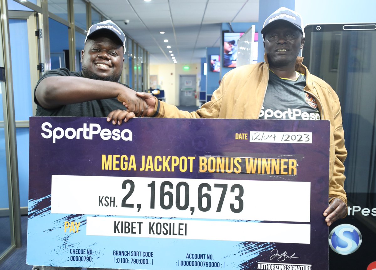 SportPesa's tweet photo. Meet Kibet Kosilei our Kshs. 2,160,673 Mega Jackpot Bonus Winner!👏

✔️Ametuchapia strategy yake ni kuseti more than 1 bet, "hauwezi toka bure!"

Unangoja?

CHEZA MEGA JACKPOT MAPEMA📲 https://t.co/W2S5uFf0in

#TuendeleeNaSportPesa https://t.co/xLItUyZ3Gp