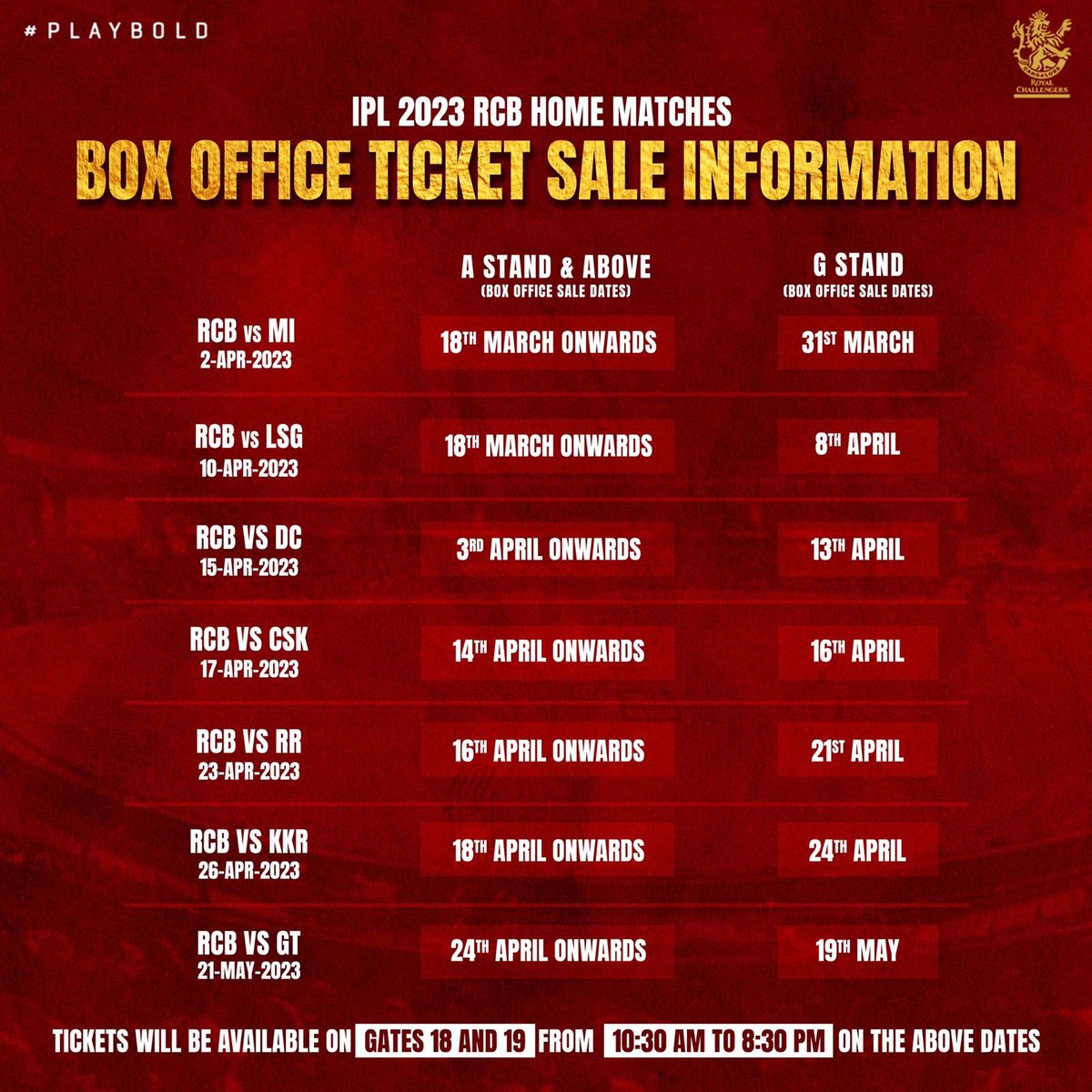 VathanBallal's tweet photo. @RCBTweets @RCBTweets Then what about the tickets which was to be sold on 14th and 16th April 
Already sold by association in black ? https://t.co/0zbDeYGmJK