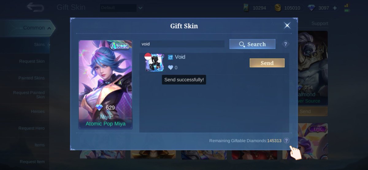 kolektorstore's tweet photo. ✨ GIFT SKIN ATOMIC POP ✨

Skin Atomic Pop 629💎
Eudora / Miya IDR 100.000

‼️ Via gift skin
🕒 Dikirim H+7 hari pertemanan https://t.co/J7IYflz4Tm