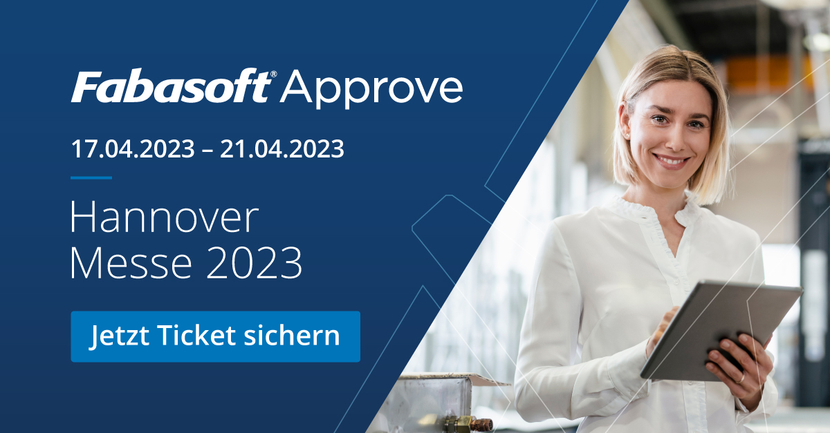 Nur noch wenige Tage bis zur Hannover Messe: Besuchen Sie uns vom 17. bis 21. April vor Ort und entdecken Sie die Funktionen von Approve mithilfe unserer Meta Quest Pro VR-Brillen.
Jetzt kostenfreies Ticket sichern: okt.to/Br0VZI

#HM23 #IndustrialTransformation