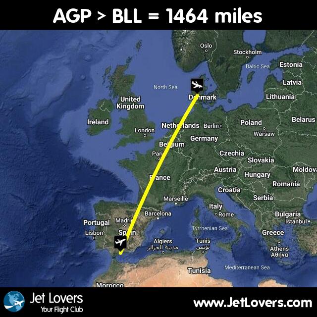 Lars_Lorenzo's tweet photo. My flight #243 on #JetLovers: AGP > BLL - another 1464 miles in the air! https://t.co/fEsFmNLhkr https://t.co/W2wds4sYVL
