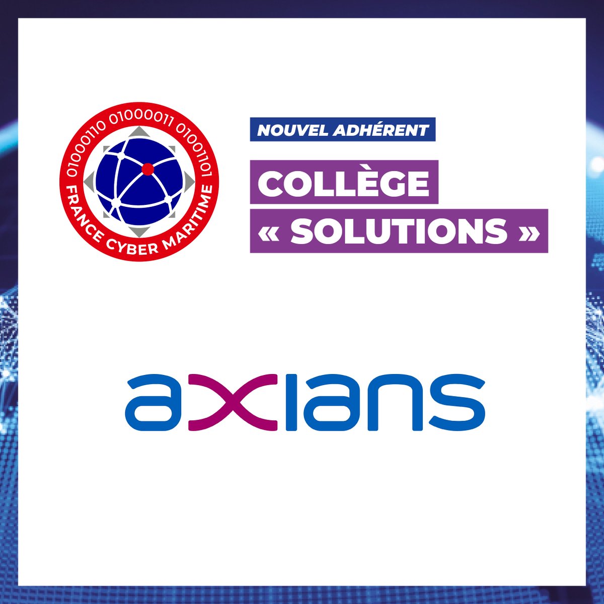 [👋 Bienvenue à notre nouvel adhérent : <a href="/AxiansFrance/">Axians France</a>]

Depuis de nombreuses années, Axians Défense Ouest accompagne ses clients publics et privés dans divers domaines dont la cybersécurité. 

👉 axians.fr