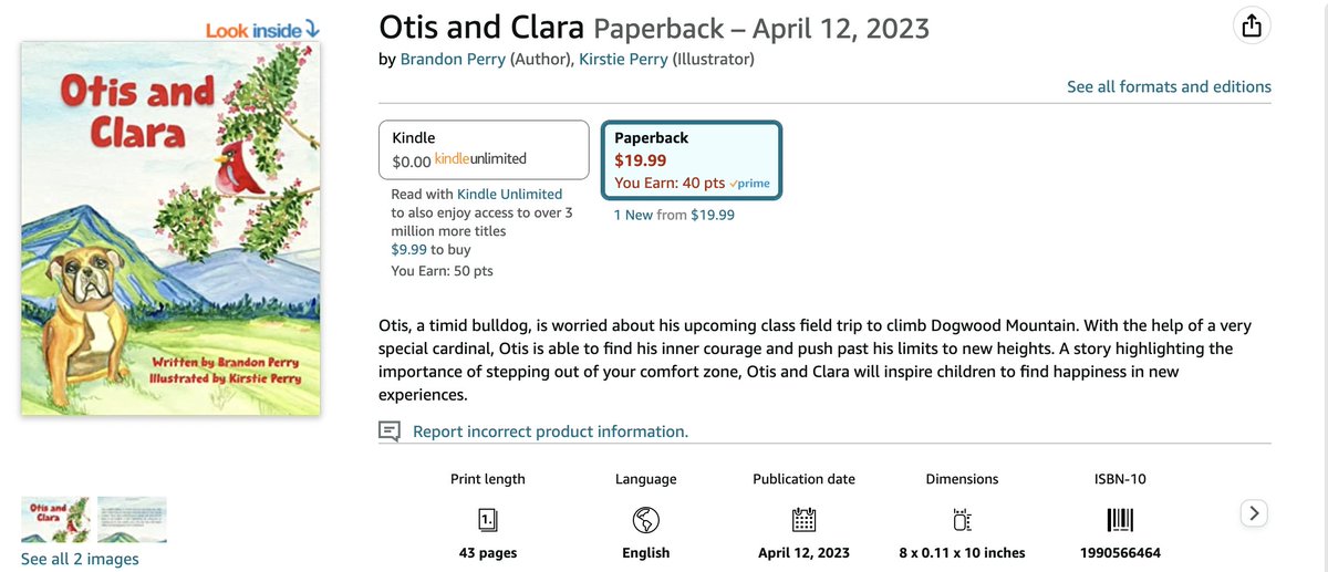 blperry3's tweet image. Otis and Clara is LIVE! 

This book tells the story of how a special bird helps a shy bulldog find his inner strength and courage.

Available now on Amazon: a.co/d/iCtLv4C