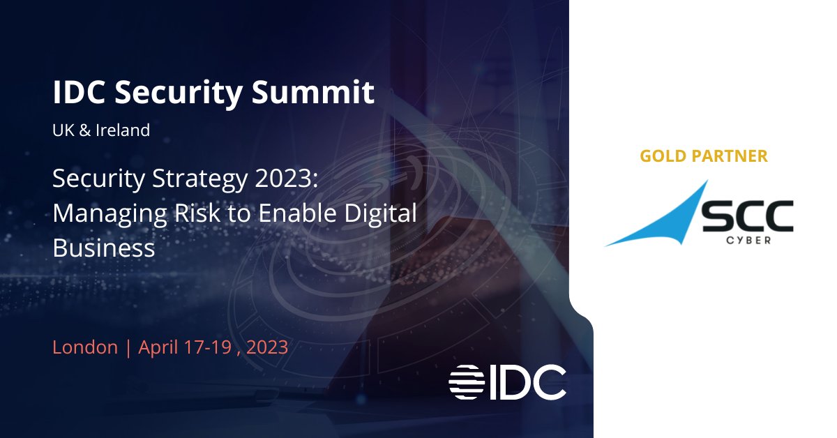 Meet our gold partner <a href="/SCC_UK/">SCC</a> at our UK #Security Summit in London next week.

👉idc.com/eu/events/7027…👈

#IDCUKSecurity23