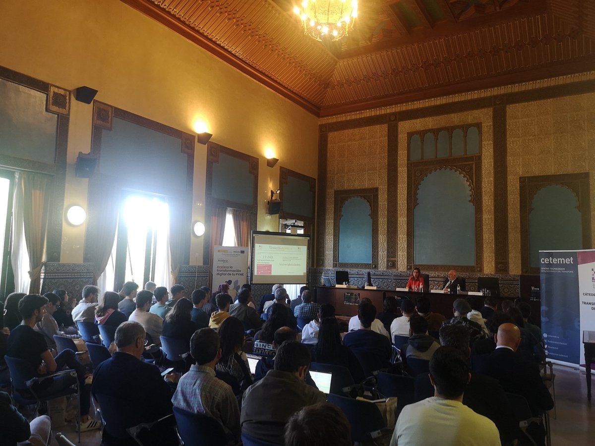T0N1sm's tweet photo. Ahora mismo @Fund_Borreda sobre "El motor de la colaboración Público-Privada en España" y cómo aborda la ciberseguridad en el sector! 💻🔒 La colaboración entre sectores es crucial para enfrentar los riesgos y desafíos de la era digital. 🤝🇪🇸 #hackademics #ciberseguridad #España https://t.co/mxTX6j75mg