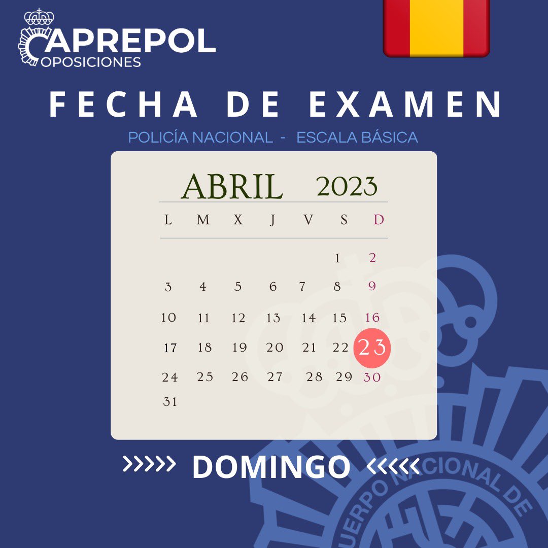 Aprepol's tweet photo. 🚨Atención opositores a la Escala Básica‼️

Ya se puede consultar de forma individual en el Portal del Aspirante  el lugar, hora y aula donde tendrán lugar las siguientes pruebas del proceso selectivo 👉🏼 https://t.co/RqX4lBVKPa https://t.co/eqPD5q0T03