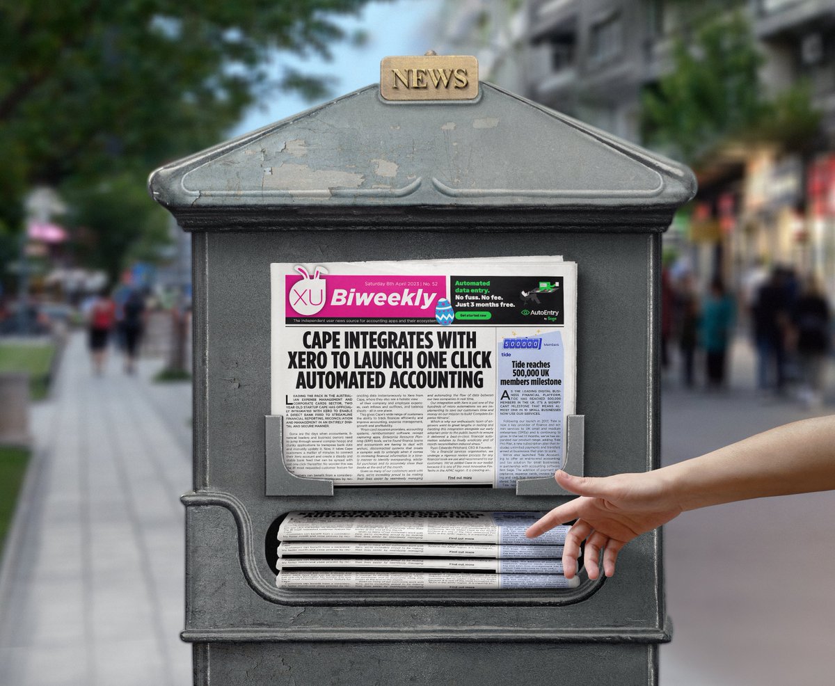 Take a flick through issue 52 of the XU Biweekly Newspaper, the independent users news source for #accounting apps &amp; their ecosystems 👉 links.xumagazine.com/43k8bn

Ft front page news from <a href="/Xero/">Xero</a>, Cape, @Karbonhq &amp; <a href="/TideBusiness/">Tide</a> 🗞

Plus updates from @BGLdot, @Sylapower,