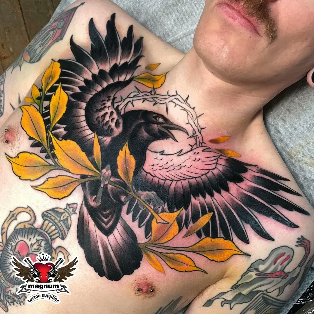 crow tattoo 4 | Crow tattoo, Tattoos for women, Tattoos