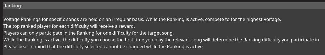 Suyo_'s tweet photo. There is also *another* new type of VolRan that has been added in this update. So far, this has only been detailed in the "Live" section of the in-game help, no further information is available.
We'll probably get the first one of these Ranking campaigns soon? https://t.co/60VT0gIzou