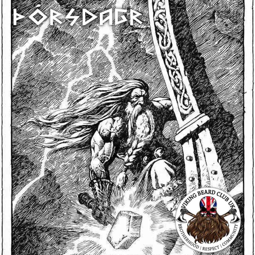 Hail Thor (Old Norse: Þórr) the Norse god of thunder, the sky &amp; agriculture. He is the son of Oðinn - chief of the gods.
Stay strong &amp; reach out, we are stronger together and may the old gods guide us. 

#VBCUK #thursdayvibes #mentalhealth #MentalHealthMatters #Brotherhood #Thor