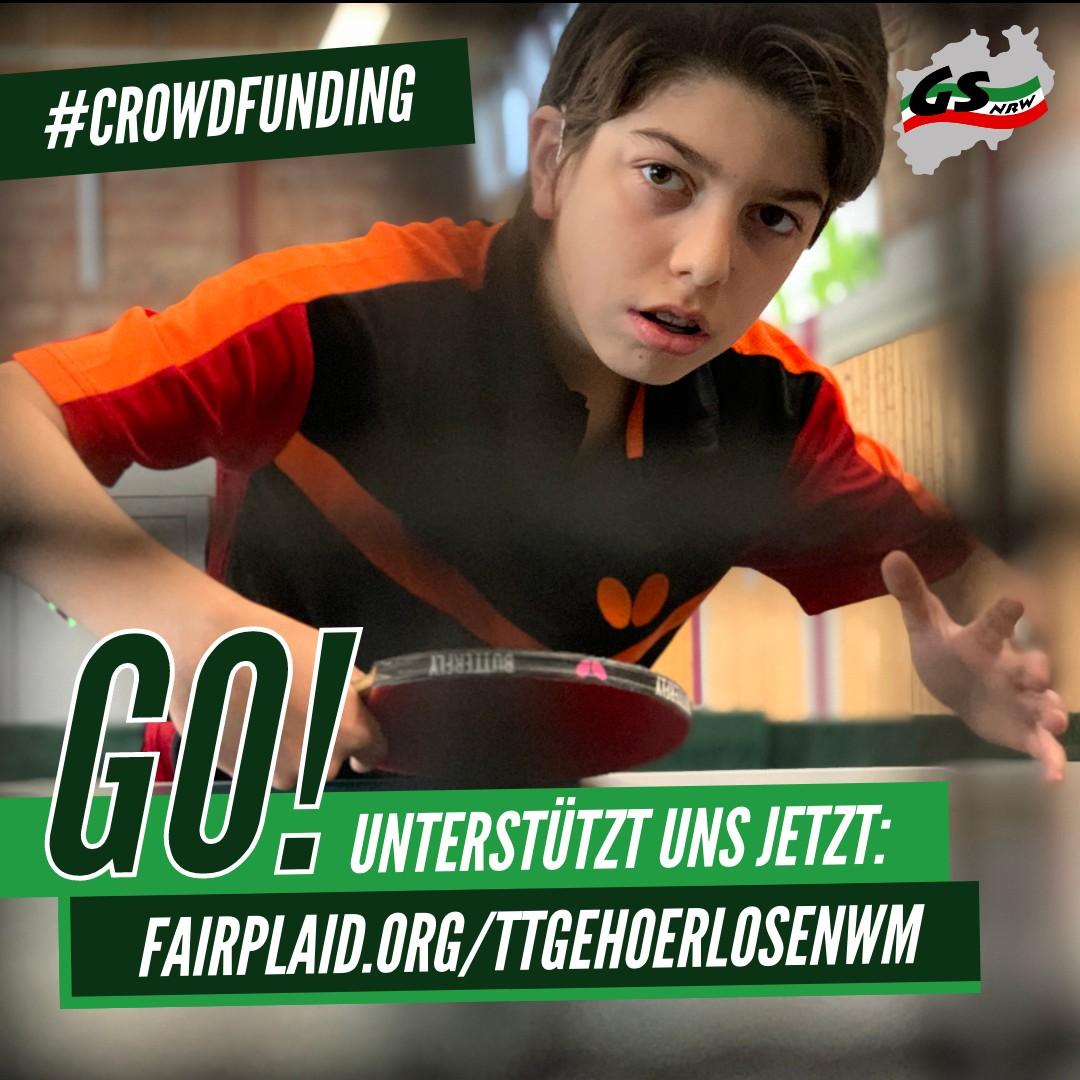 Unterstützt Arda Jenen für die Teilnahme an der Tischtennis-WM der Gehörlosen!
fairplaid.org/ttgehoerlosenwm
<a href="/DOSB/">DOSB</a> <a href="/DTTBnews/">DTTB</a> #Tischtennis