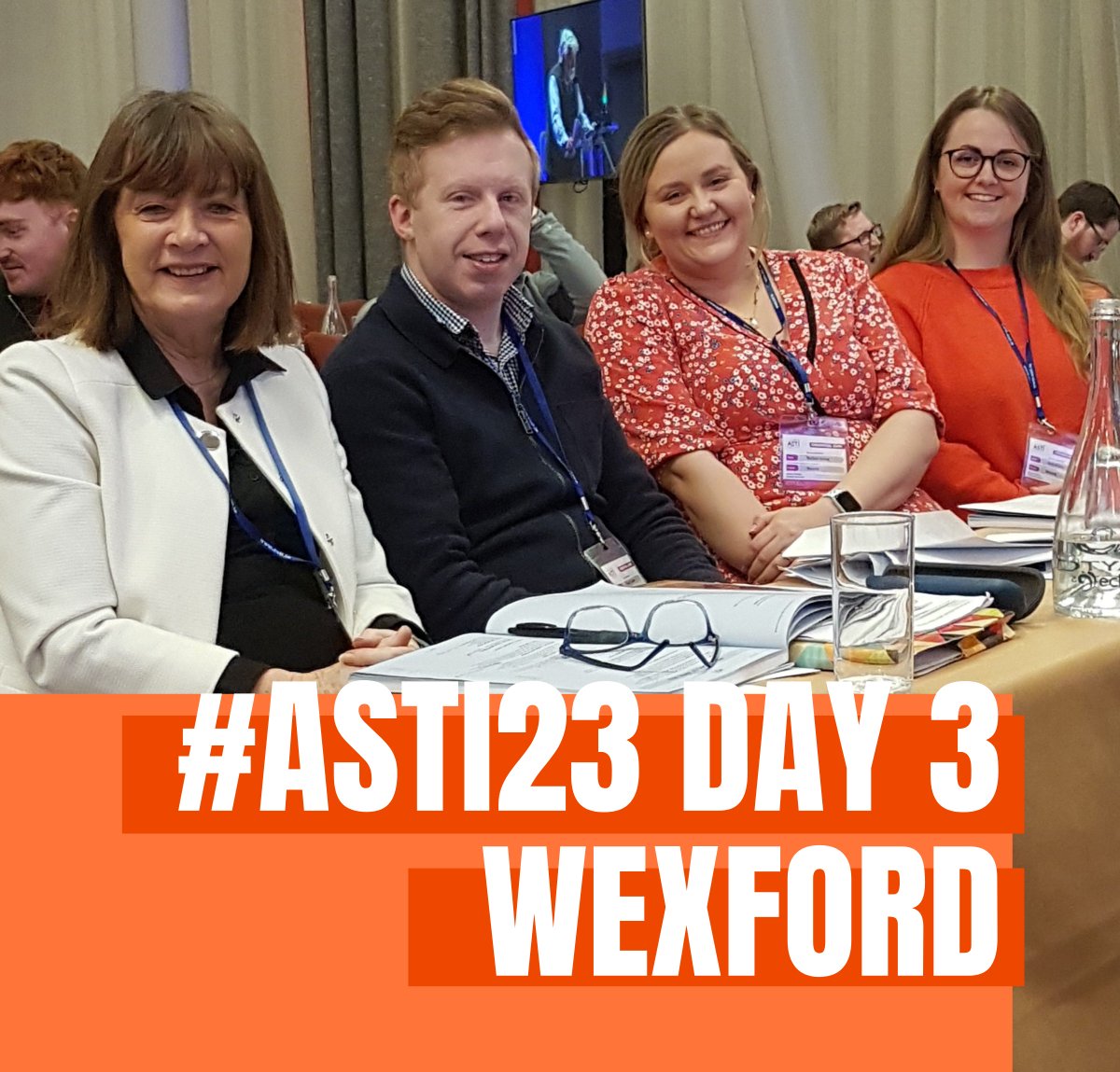 astiunion's tweet photo. The Roscrea branch ready for the final day of #ASTI23 https://t.co/ePTBJgfqtW