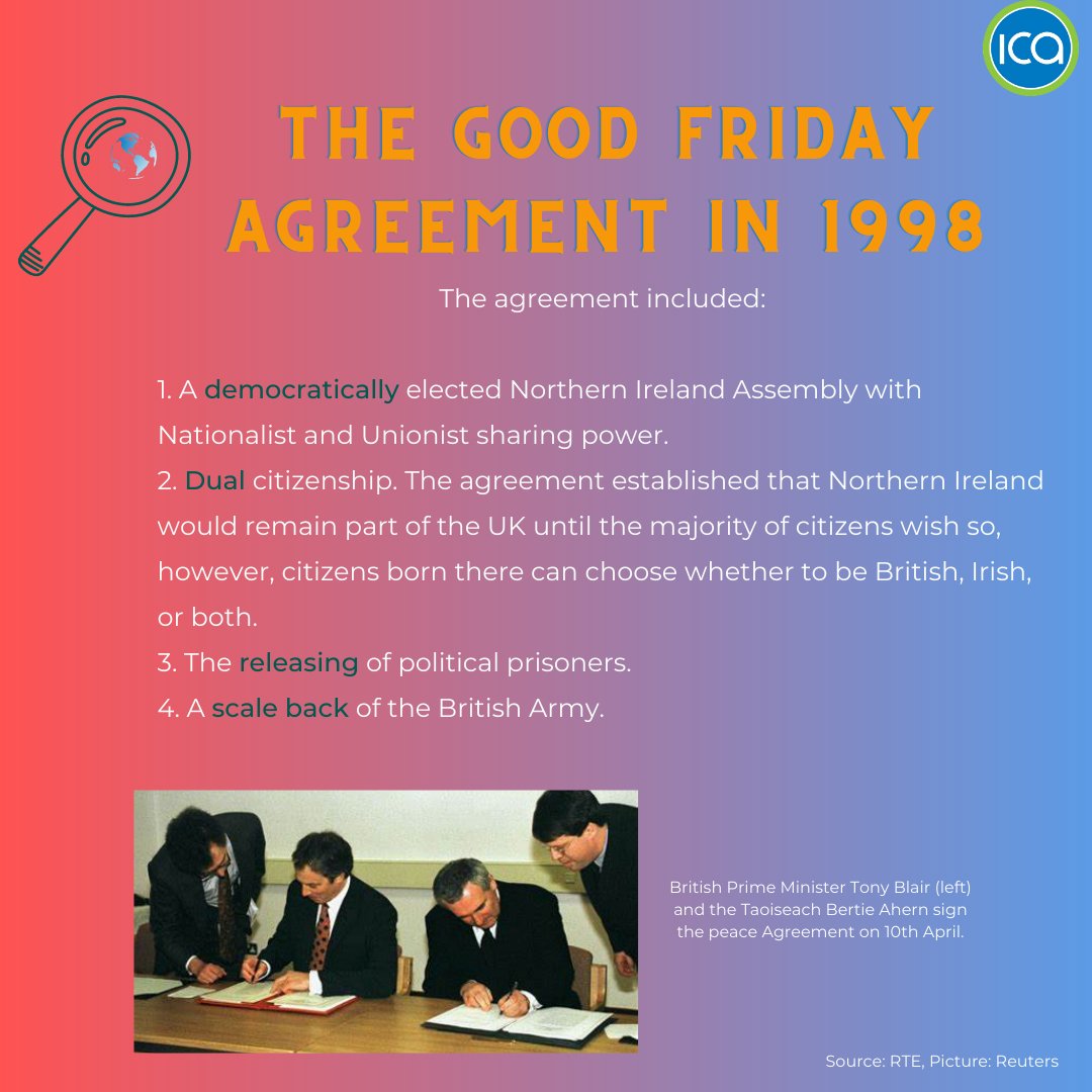 📢10th of April 2023 marked the 25th anniversary of the Good Friday Agreement, a political agreement that shaped the future of Northern Ireland, and it is important to understand why.