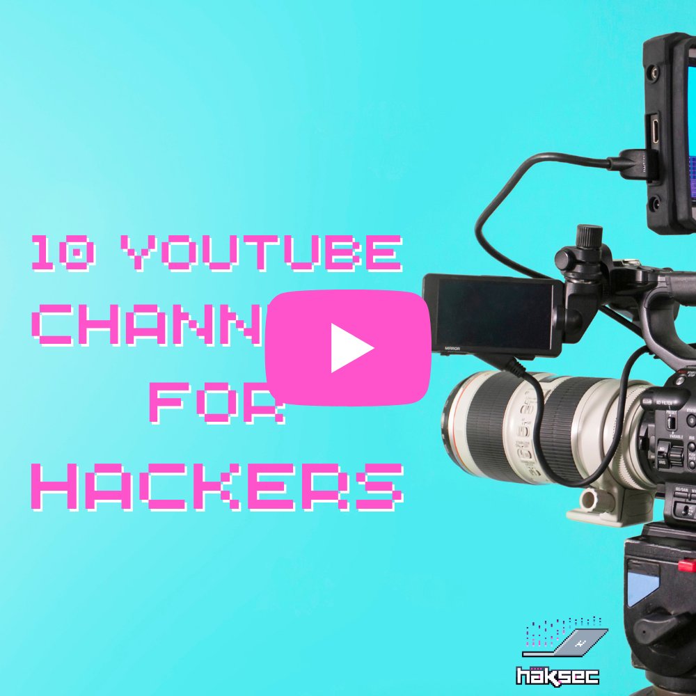 haksecio's tweet photo. Top 10 Youtube Channels for hackers

🎥 John Hammond
https://t.co/omBSnYMqju

🎥 Nahamsec
https://t.co/DZdHNWa678

🎥 STÖK
https://t.co/lALKmdTLV1

🎥 Farah Hawa
https://t.co/4xZmMBWfkS

🎥 Codingo
https://t.co/lUte01UwLK

Thread 🧵👇 https://t.co/dWnXtsb87i