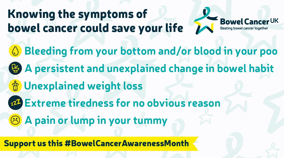 GCHSCP's tweet photo. April is Bowel Cancer Awareness Month, for info on symptoms of bowel cancer go to https://t.co/2cu1FWcd8a
See your GP if you're worried about symptoms or family history of bowel cancer.
#BowelCancerAwarenessMonth @bowelcanceruk #GetCheckedEarly https://t.co/AZtrivCQ5X