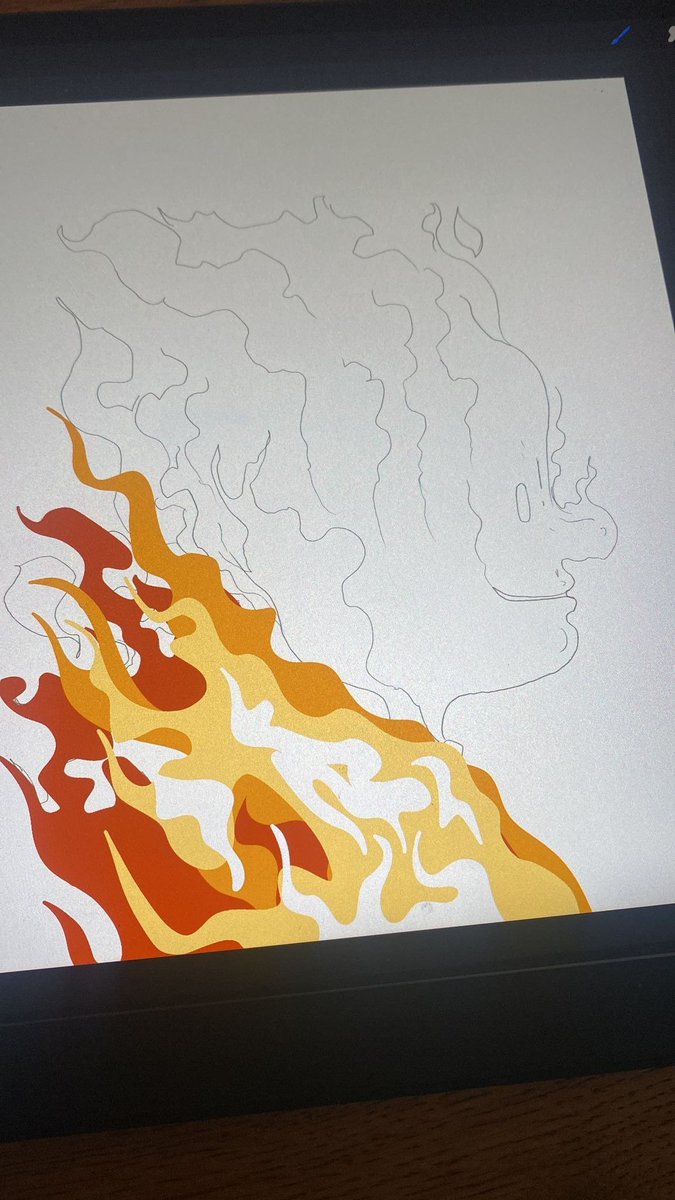 MattShell20's tweet image. GM! 

My Twitter is filled with art for the @HotHeadsNFT art contest🔥

Time to show my WIP for the competition🔥

#HHArtContest